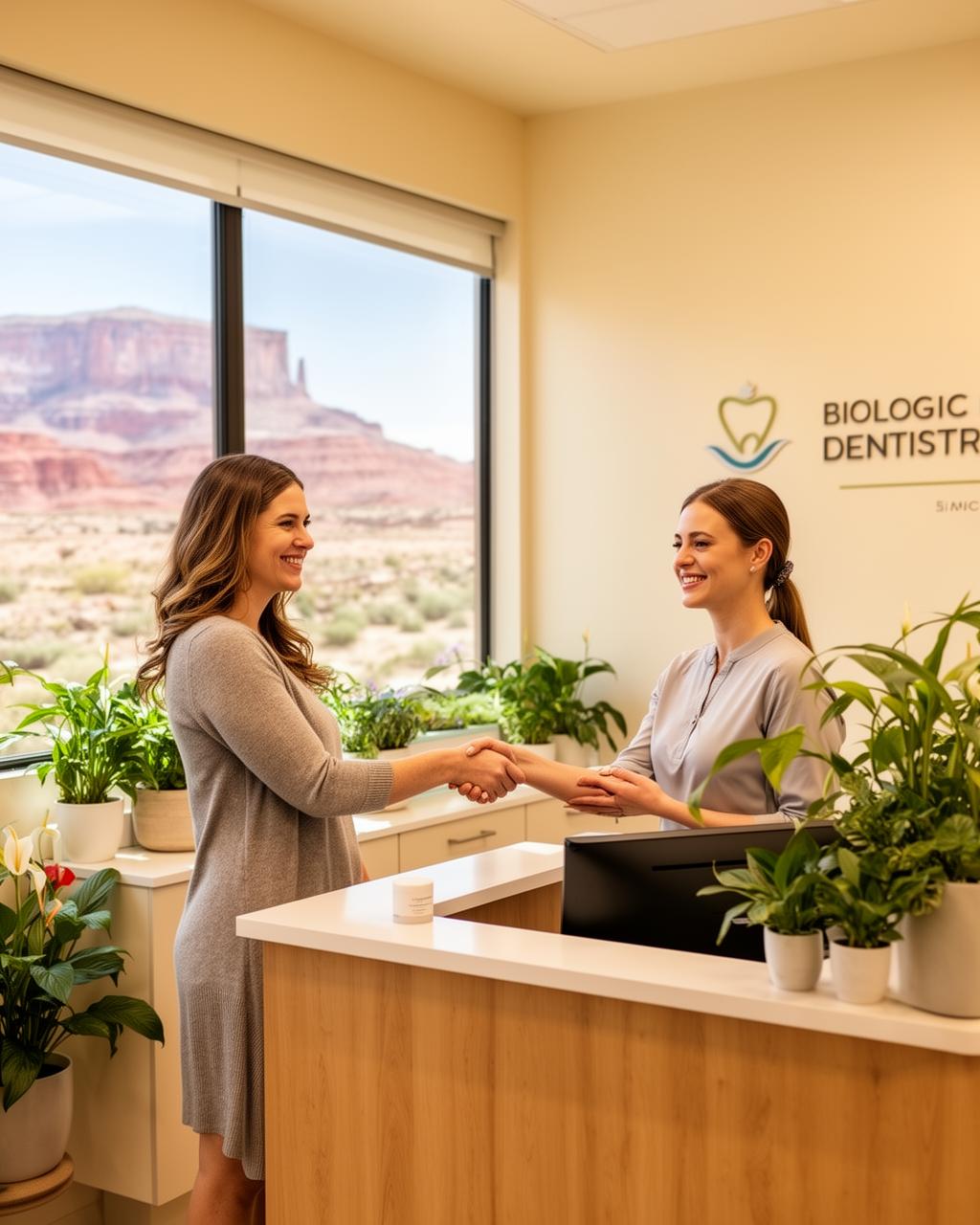 The welcoming reception area at Holistic Dental Associates in Spring, Texas